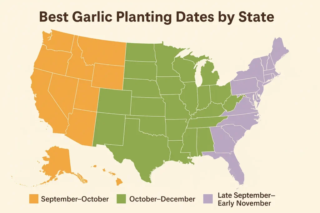 Best Garlic Planting Dates by State
