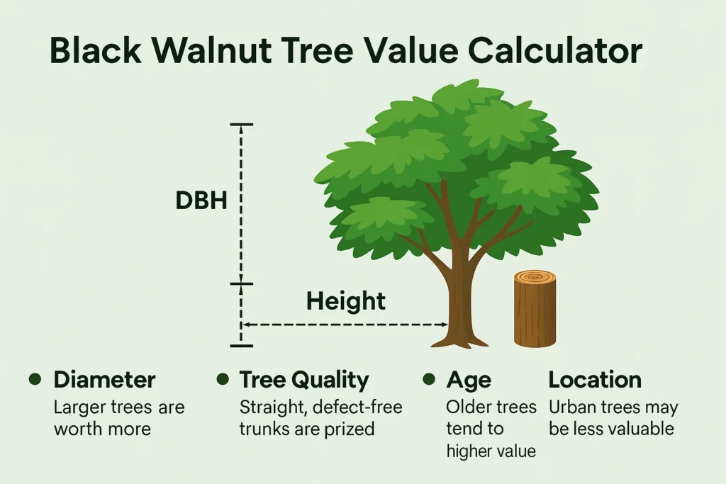 Black Walnut Tree Value Calculator
