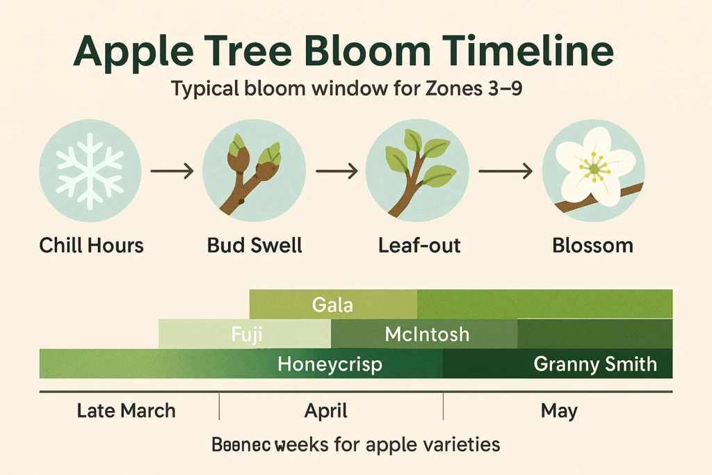 Apple Tree Bloom Timeline