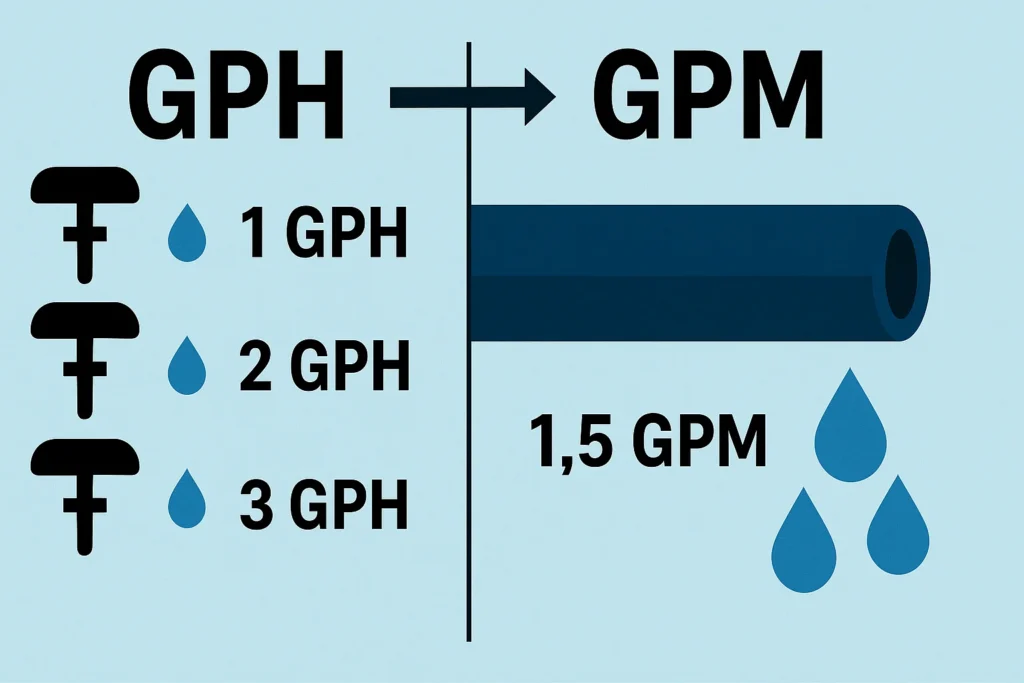 GPH vs GPM Comparison Chart
