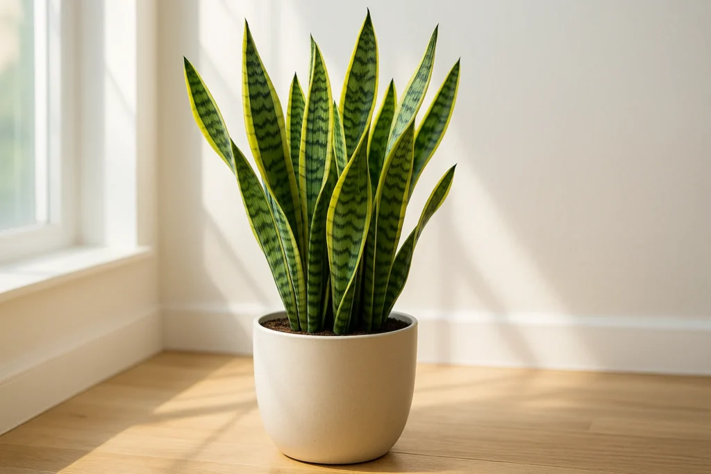 Sunlit Snake Plant by the Window