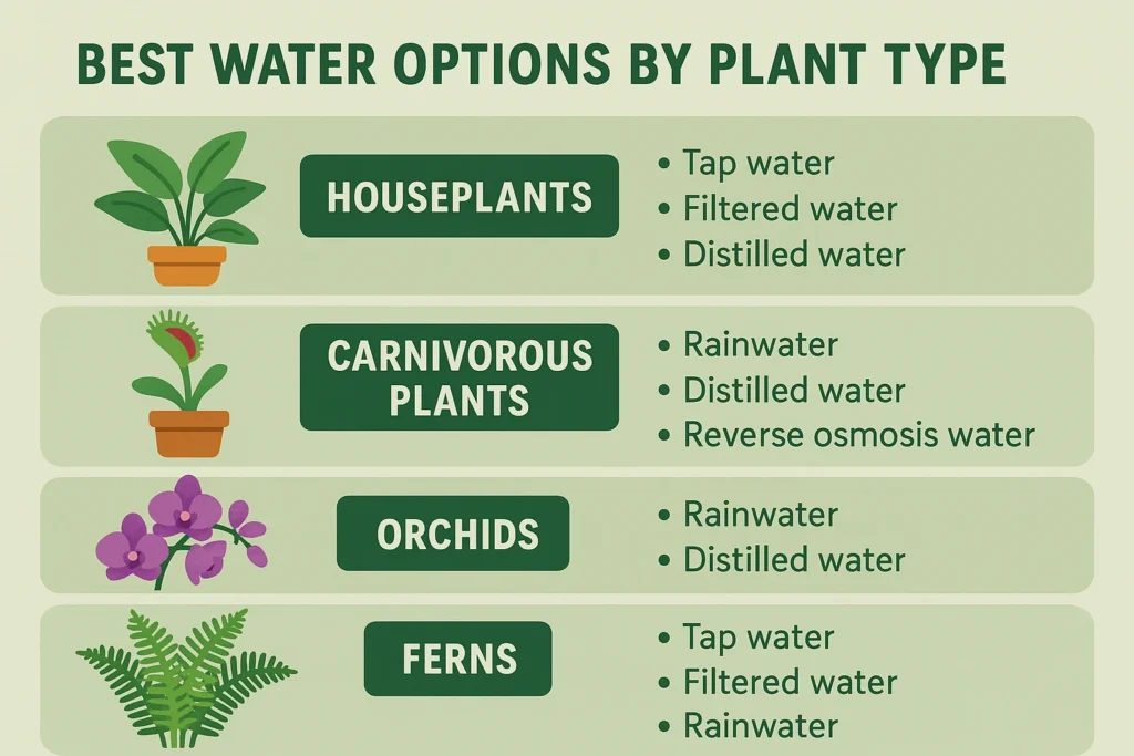 best water options by plant type