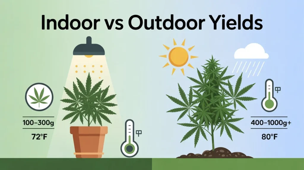 cannabis yield comparison