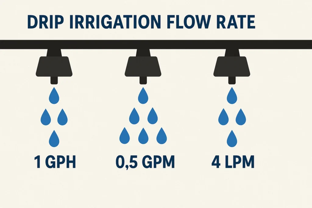 drip irrigation flow rate calculator