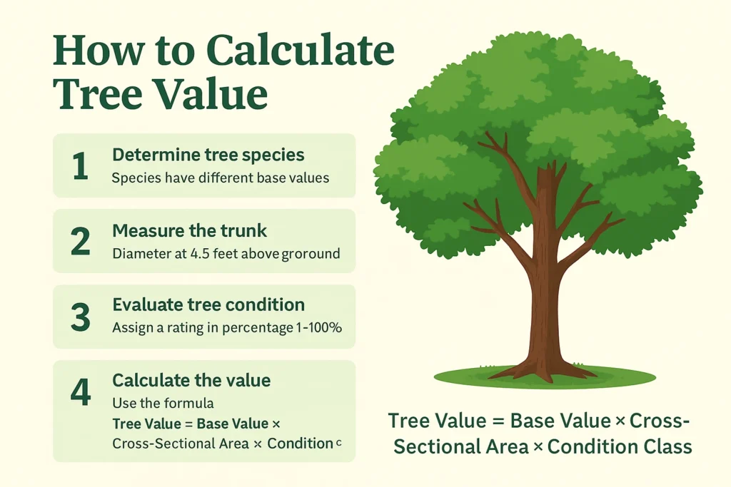 how to calculate tree value