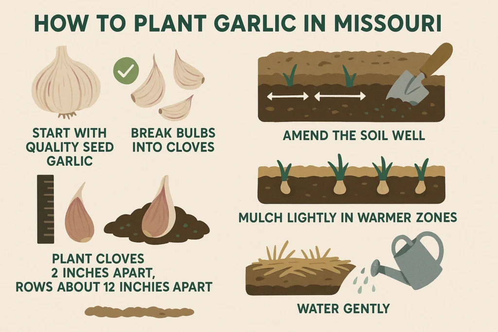 how to plant garlic in missouri