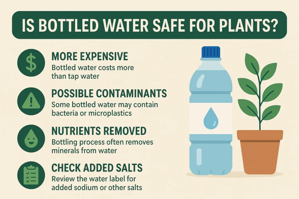 is bottled water safe for plants