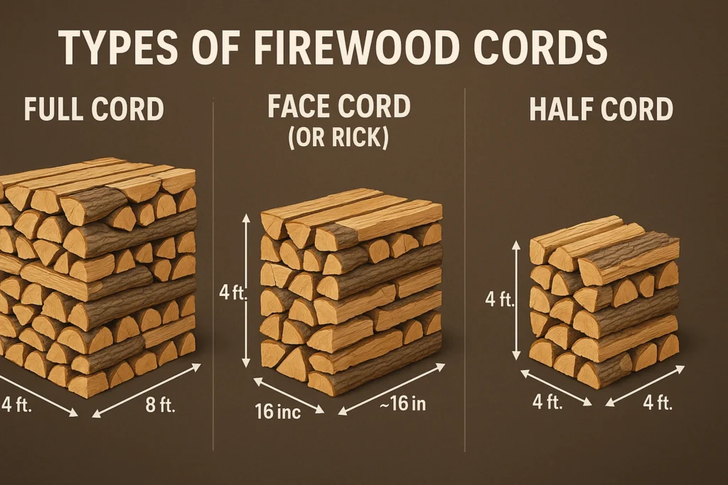 types of firewood cords