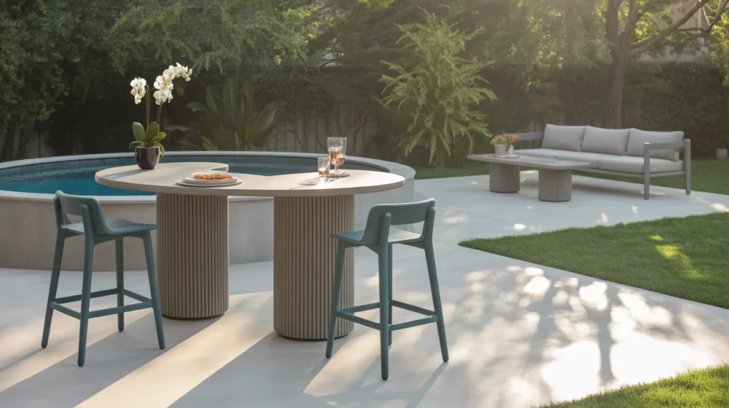 Modern pool bar table that serves multiple functions