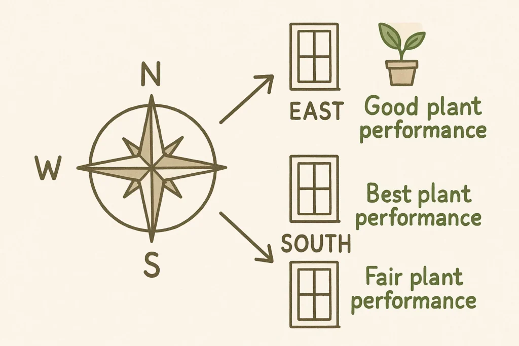 Windowsill Positioning East vs South vs West