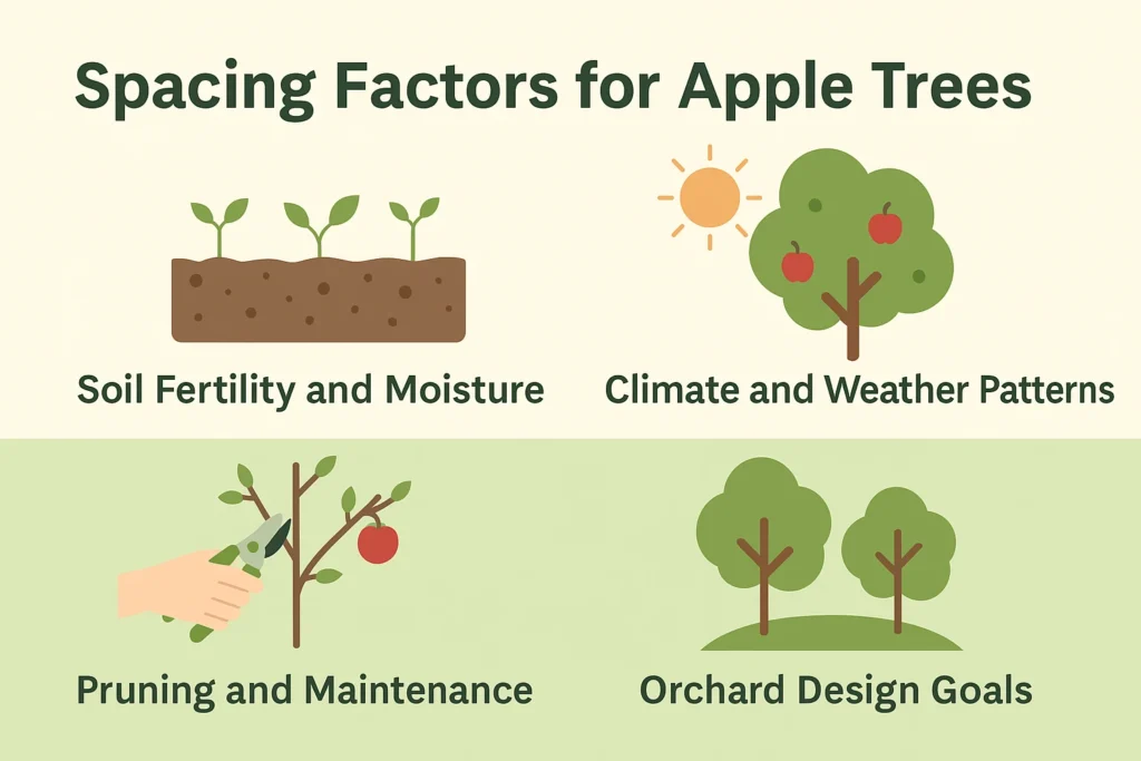 spacing factors for apple trees